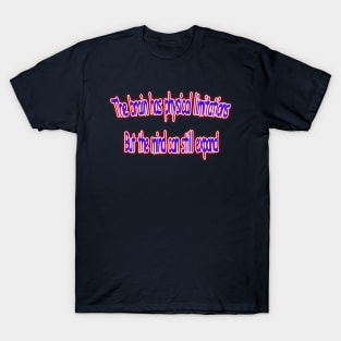 Motivational Words Neon Retro Red White and Blue T-Shirt